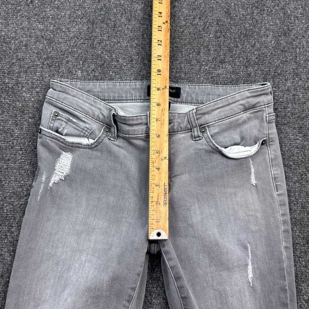 Banana Republic Skinny Fit Jeans Womens Sizeโ 28 / 6 Gray Distressed Stretch - Picture 13 of 16